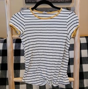 Girls striped tie front shirt size 10/12
